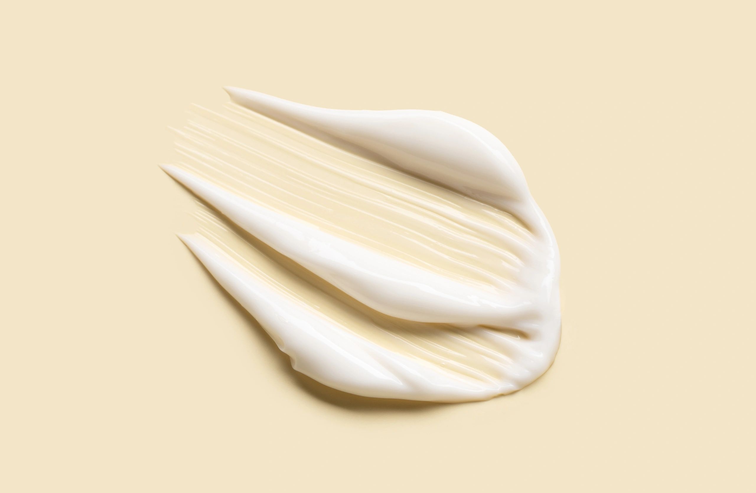 Smooth skincare cream texture close-up